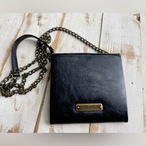 STEVE MADDEN small black crossbody bag faux leather purse chic trendy cute EUC